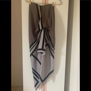 BcbgMaxAzria asymmetrical dress with belt